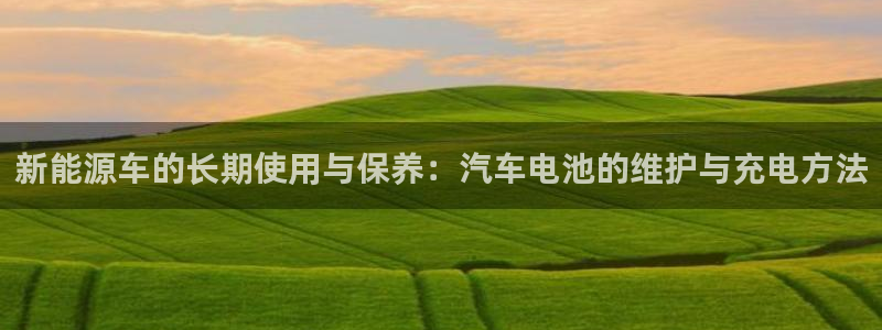 优发国际app登录密码：新能源车的长期使用与保养：汽车电池的维护与充电方法
